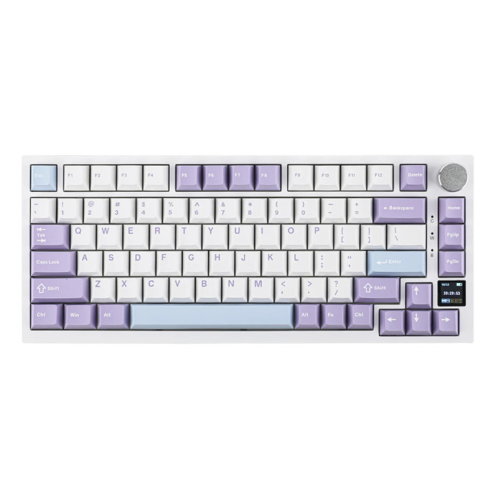 Безжична геймърска механична клавиатура Ajazz AK820 PRO - Flying Fish [Linear] (English US), Purple - AJ-AK820-PRO-PWB-FFS