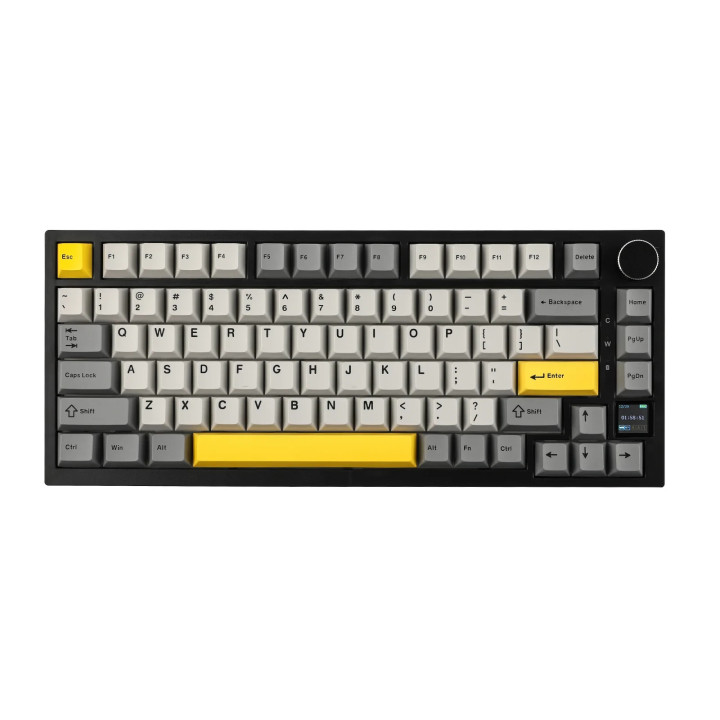 Безжична геймърска механична клавиатура Ajazz AK820 PRO - Flying Fish [Linear] (English US), Black, Gray - AJ-AK820-PRO-BGY-FFS