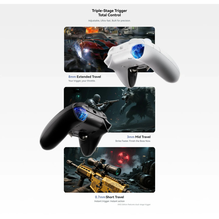 Геймпад ATK Gamepad Set Battleaxe Pro - Hall Effect, Wireless, Bluetooth, 1000Hz - Black - ATK-BATTLEAXE-PRO-BK