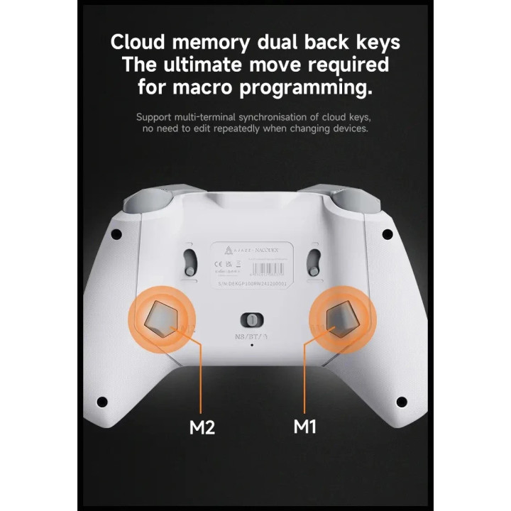 Геймпад Ajazz Gamepad Set GP100 - Wireless, Bluetooth, 1000Hz - White - AJ-GP100-WH