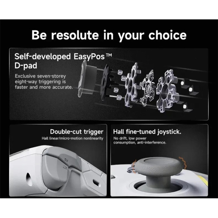 Геймпад Ajazz Gamepad Set GP100 - Wireless, Bluetooth, 1000Hz - White - AJ-GP100-WH