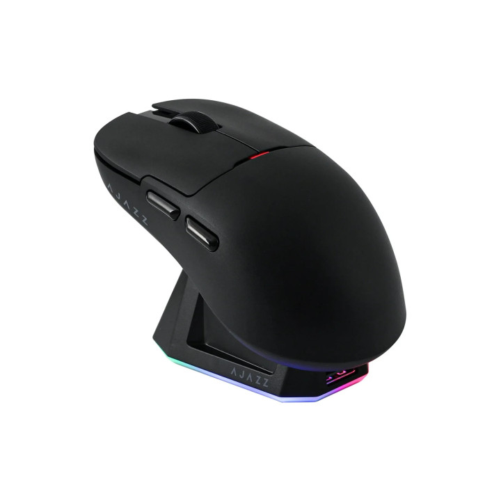 Професионална безжична геймърска мишка Ajazz AJ159P MC, 1K, Magnetic Charging Dock, Black - AJ159P-BK