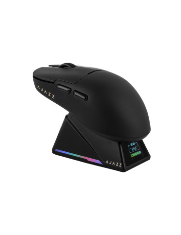 Професионална безжична геймърска мишка Ajazz AJ159 APEX, 8K, Magnetic Charging Dock, Black - AJ159-APEX-BK