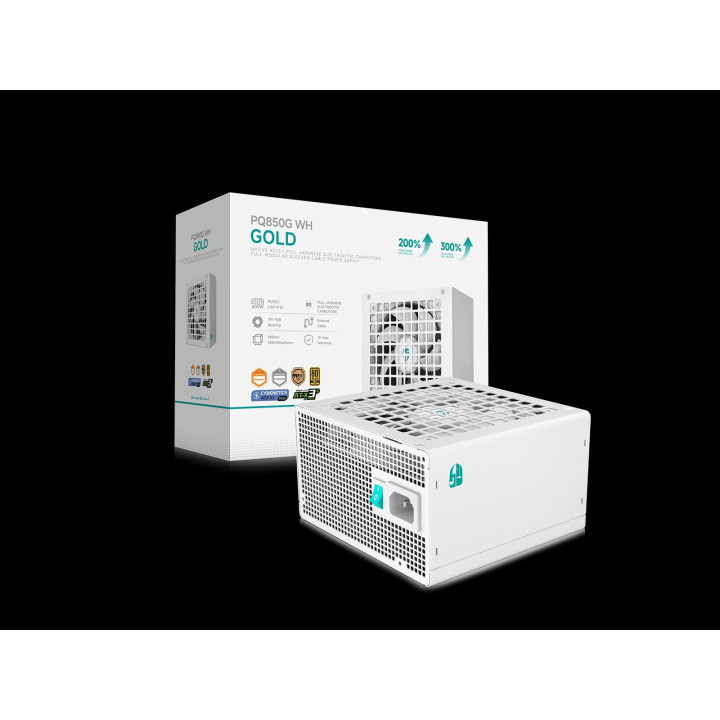 Модулно захранване DeepCool PQ850G WH PSU ATX 3.1 850W Gold - R-PQ850G-FD1W-JGEU-V1