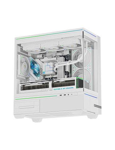 Кутия за компютър Thermalright TL-M10 White, 4бр ARGB 120mm вентилатори, USB-C, mATX - TL-M10-WH-FAN4-M