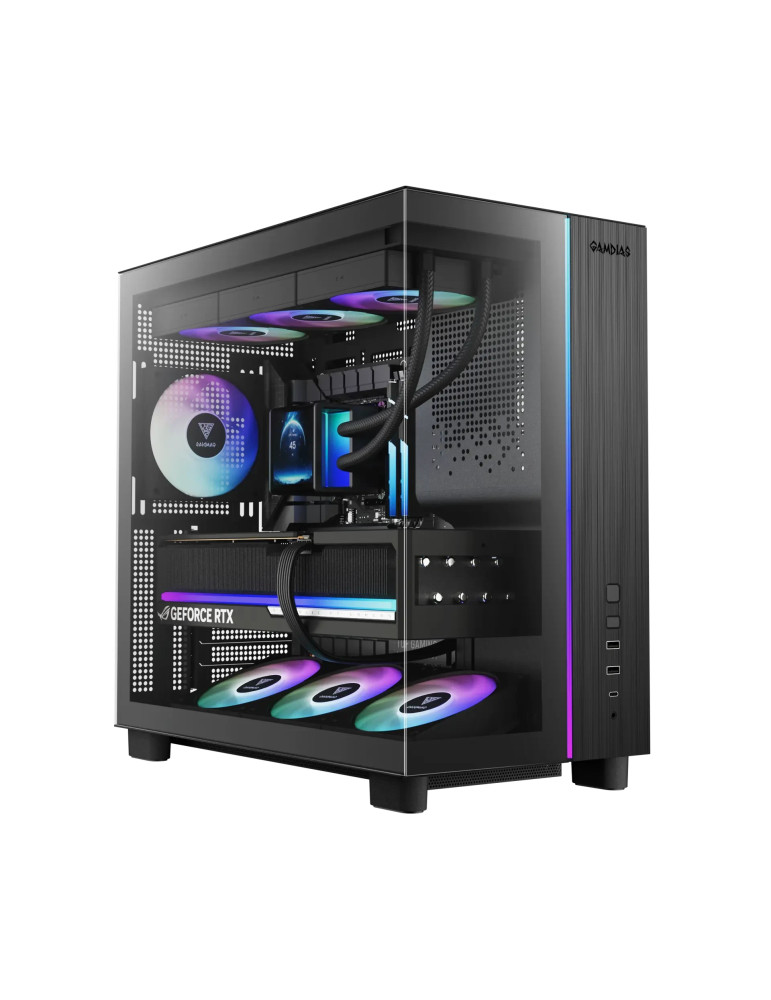 Кутия за компютър Gamdias ATLAS M4, A-RGB, USB-C, ATX - GAMDIAS-ATLAS-M4-BK