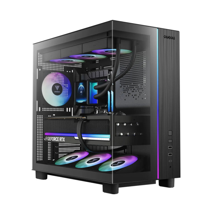 Кутия за компютър Gamdias ATLAS M4, A-RGB, USB-C, ATX - GAMDIAS-ATLAS-M4-BK