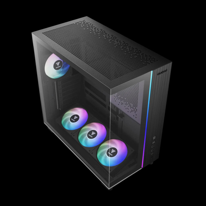 Кутия за компютър Gamdias ATLAS M4, A-RGB, USB-C, ATX - GAMDIAS-ATLAS-M4-BK
