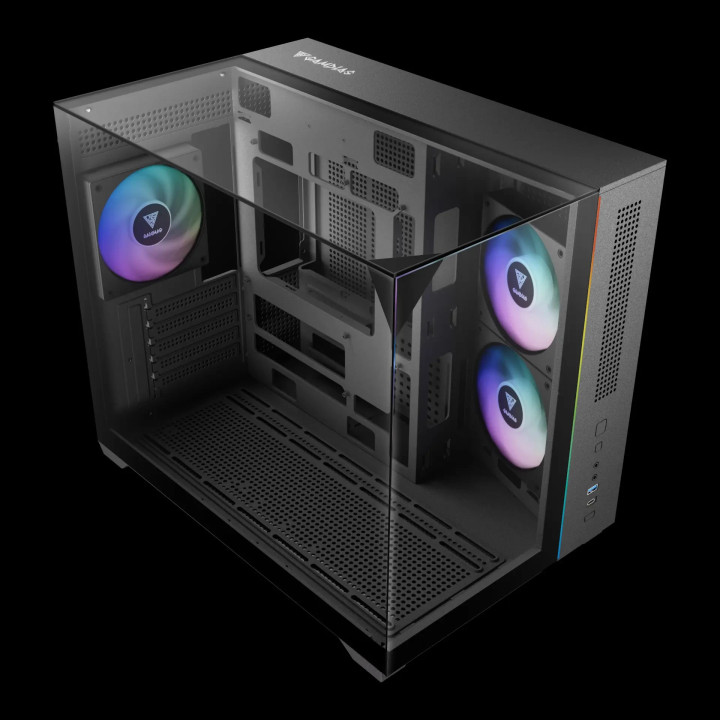 Кутия за компютър Gamdias ATLAS M3M, A-RGB, USB-C, mATX - GAMDIAS-ATLAS-M3M-BK