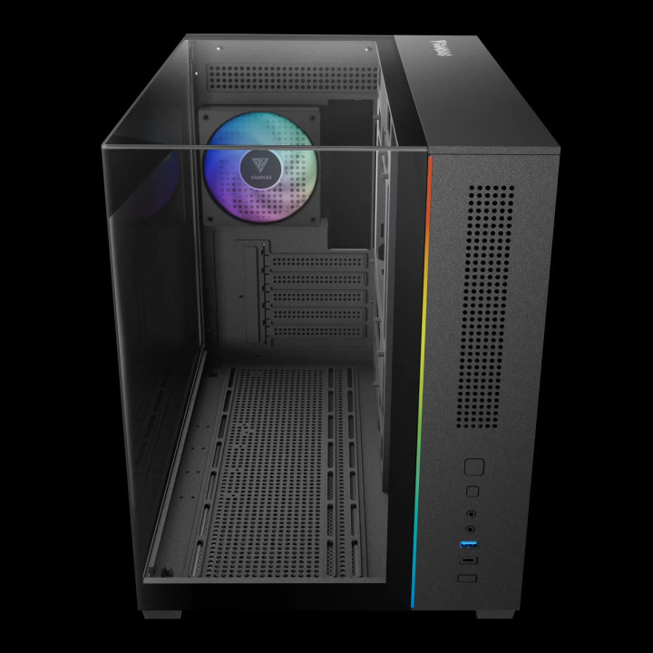 Кутия за компютър Gamdias ATLAS M3M, A-RGB, USB-C, mATX - GAMDIAS-ATLAS-M3M-BK