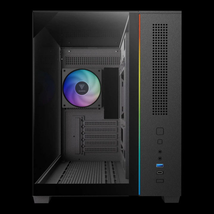 Кутия за компютър Gamdias ATLAS M3M, A-RGB, USB-C, mATX - GAMDIAS-ATLAS-M3M-BK