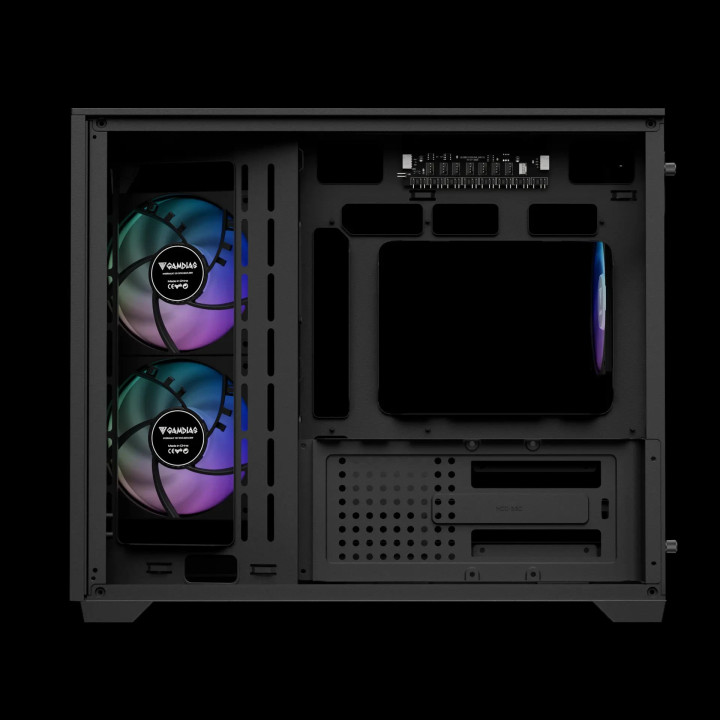 Кутия за компютър Gamdias ATLAS M3M, A-RGB, USB-C, mATX - GAMDIAS-ATLAS-M3M-BK