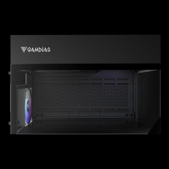Кутия за компютър Gamdias ATLAS M3M, A-RGB, USB-C, mATX - GAMDIAS-ATLAS-M3M-BK