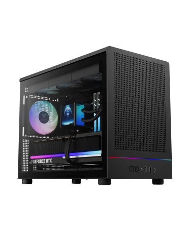 Кутия за компютър Gamdias ATHENA M4M, A-RGB, USB-C, mATX - GAMDIAS-AURA-ATHENA-M4M-BK