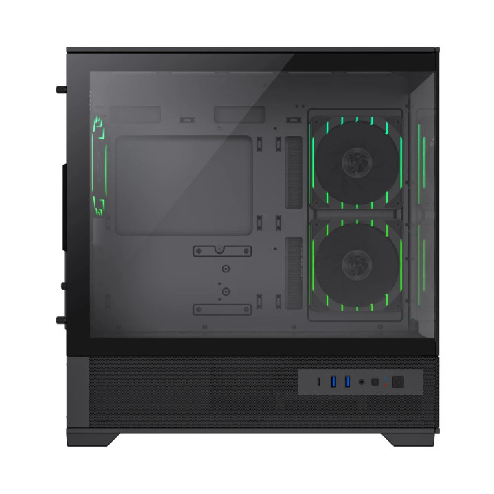 Кутия за компютър Gamemax Vista 2 MB, 3бр ARGB 120mm вентилатори, EATX - GM-VISTA-2-MB