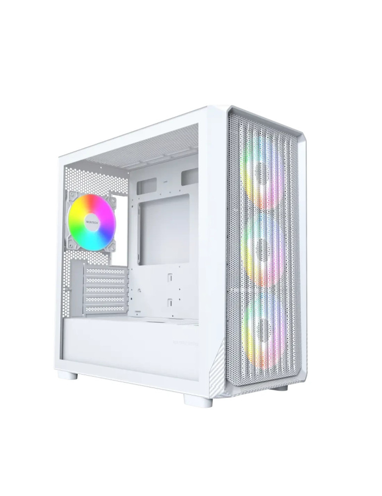 Кутия за компютър Montech X5M (W), 4 x 120 mm A-RGB, USB-C, mATX - MONTECH-X5M-W