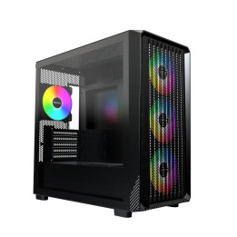 Кутия за компютър Montech X5M (B), 4 x 120 mm A-RGB, USB-C, mATX - MONTECH-X5M-B