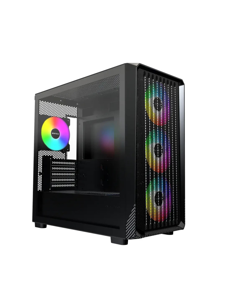 Кутия за компютър Montech X5M (B), 4 x 120 mm A-RGB, USB-C, mATX - MONTECH-X5M-B
