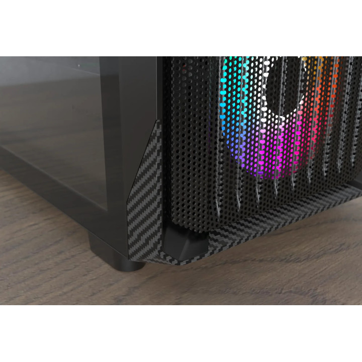 Кутия за компютър Montech X5M (B), 4 x 120 mm A-RGB, USB-C, mATX - MONTECH-X5M-B