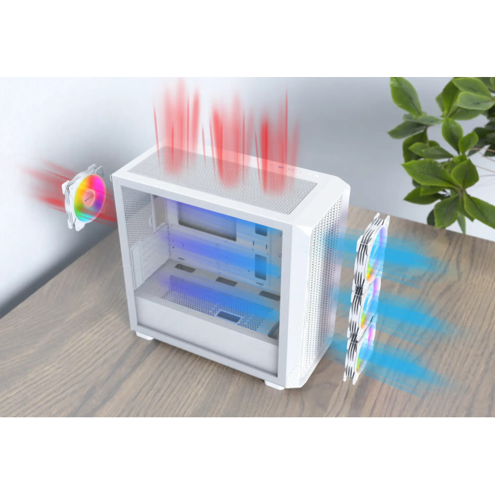 Кутия за компютър Montech X5M (B), 4 x 120 mm A-RGB, USB-C, mATX - MONTECH-X5M-B