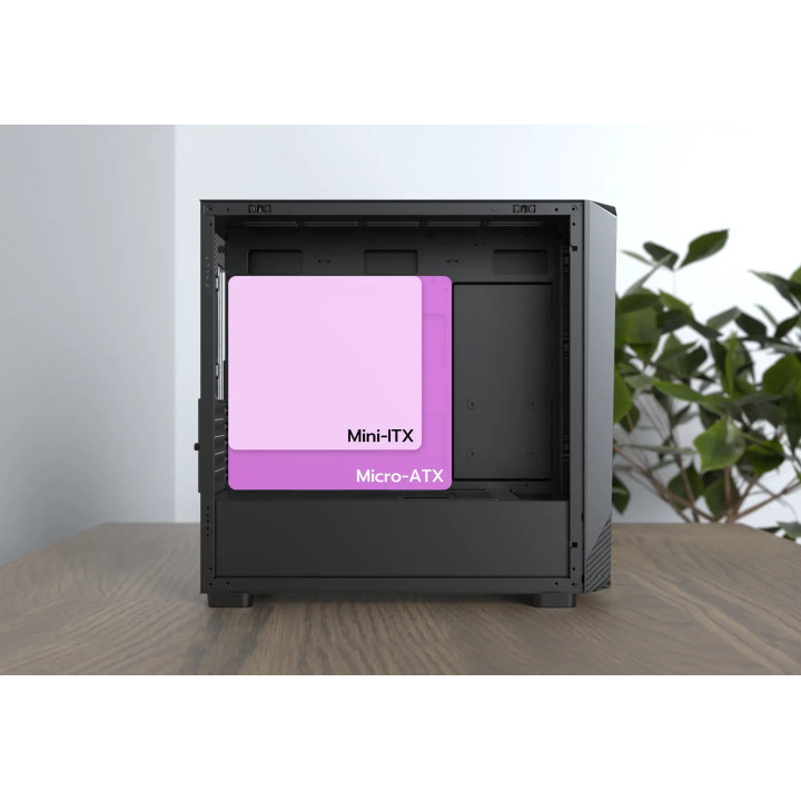 Кутия за компютър Montech X5M (B), 4 x 120 mm A-RGB, USB-C, mATX - MONTECH-X5M-B