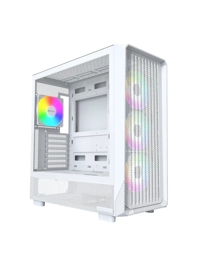 Кутия за компютър Montech X5 (W),  4бр A-RGB вентилатори, USB-C, ATX - MONTECH-X5-W