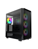 Кутия за компютър Montech X5 (B), 4бр A-RGB вентилатори, USB-C, ATX - MONTECH-X5-B