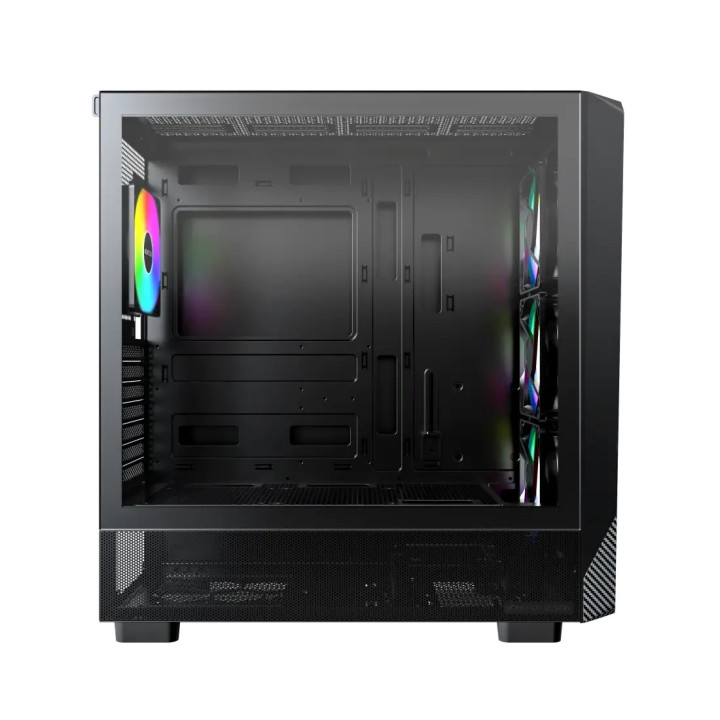 Кутия за компютър Montech X5 (B), 4бр A-RGB вентилатори, USB-C, ATX - MONTECH-X5-B