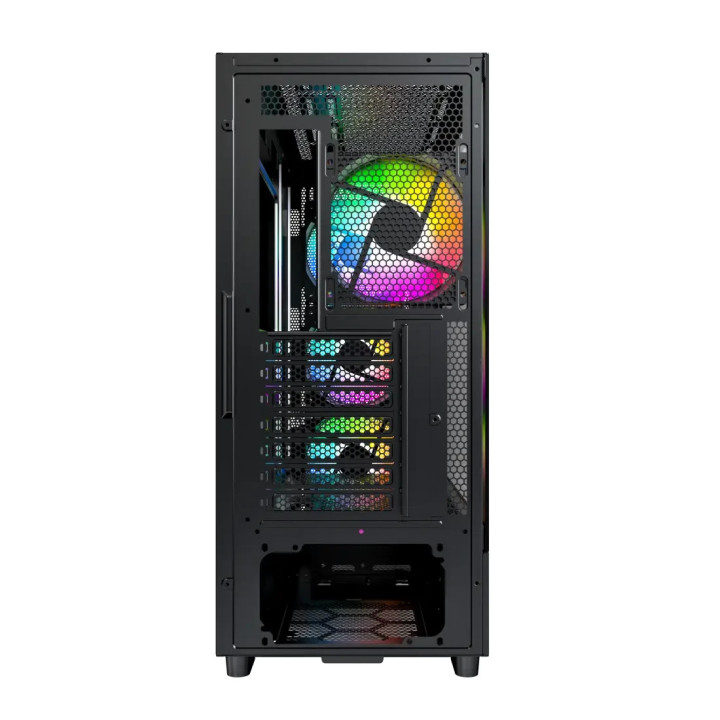 Кутия за компютър Montech X5 (B), 4бр A-RGB вентилатори, USB-C, ATX - MONTECH-X5-B