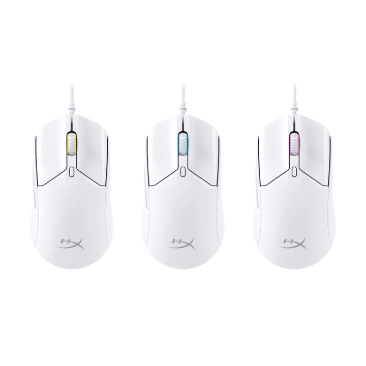 Геймърска мишка HyperX Pulsefire Haste 2, RGB, Бял - 6N0A8AA