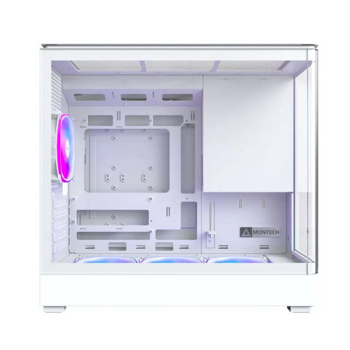 Кутия за компютър Montech KING 15 PRO (W), 4бр ARGB 120mm вентилатори, USB-C, mATX - MONTECH-KING-15-PRO-W