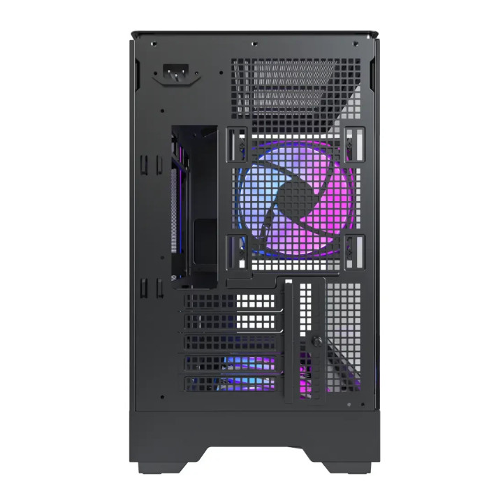 Кутия за компютър Montech KING 15 PRO (B), 4бр ARGB 120mm вентилатори, USB-C, mATX - MONTECH-KING-15-PRO-B