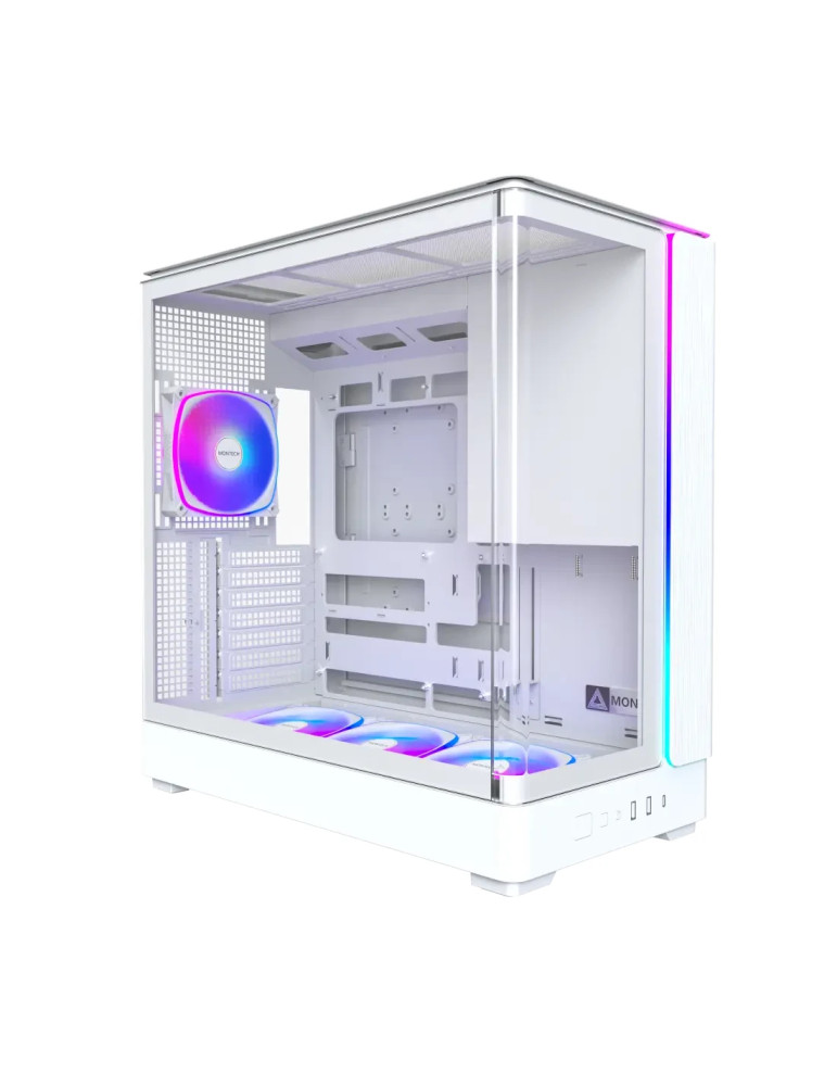 Кутия за компютър Montech KING 45 PRO (W), 4бр ARGB 120mm вентилатори, USB-C, ATX - MONTECH-KING-45-PRO-W