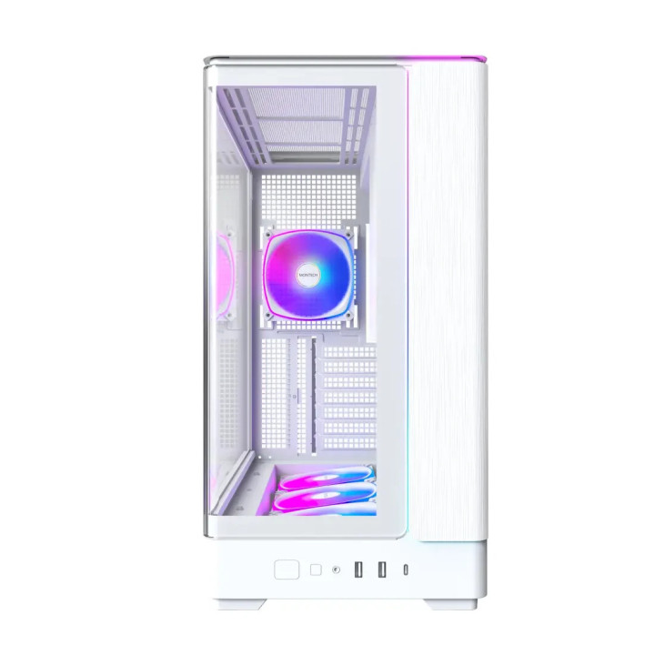 Кутия за компютър Montech KING 45 PRO (W), 4бр ARGB 120mm вентилатори, USB-C, ATX - MONTECH-KING-45-PRO-W
