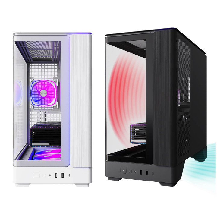 Кутия за компютър Montech KING 45 PRO (W), 4бр ARGB 120mm вентилатори, USB-C, ATX - MONTECH-KING-45-PRO-W