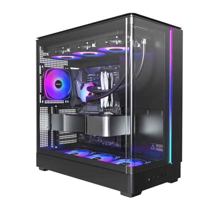Кутия за компютър Montech KING 45 PRO (B), 4бр ARGB 120mm вентилатори, USB-C. ATX - MONTECH-KING-45-PRO-B