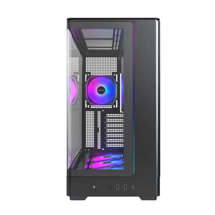 Кутия за компютър Montech KING 45 PRO (B), 4бр ARGB 120mm вентилатори, USB-C. ATX - MONTECH-KING-45-PRO-B