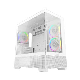 Кутия за компютър DeepCool CG380 3F WH, 3бр ARGB вентилатори, USB-C, ATX - R-CG380-WHAGM3-G