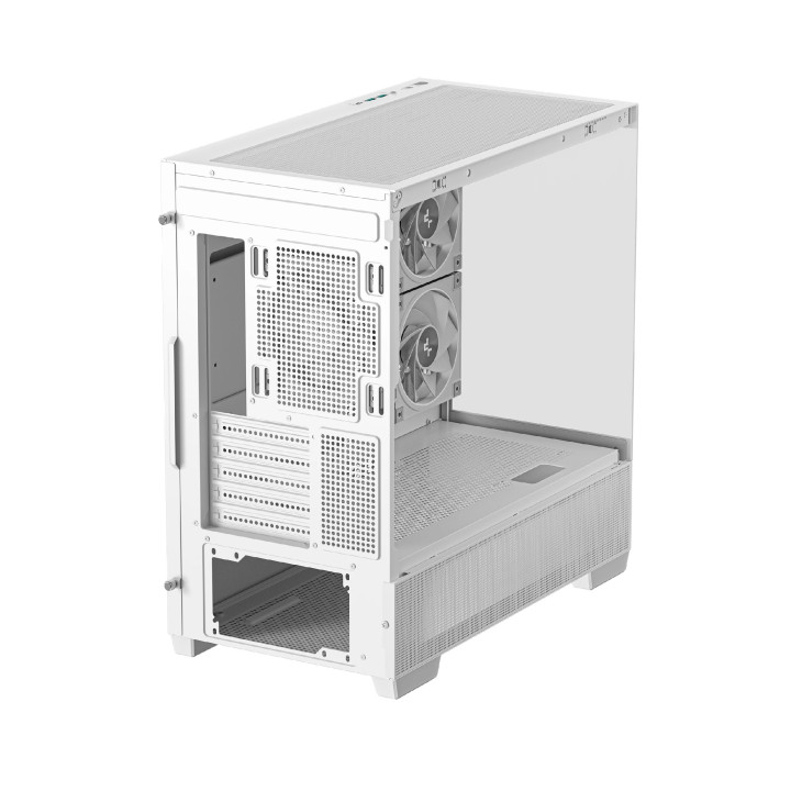 Кутия за компютър DeepCool CG380 3F WH, 3бр ARGB вентилатори, USB-C, ATX - R-CG380-WHAGM3-G