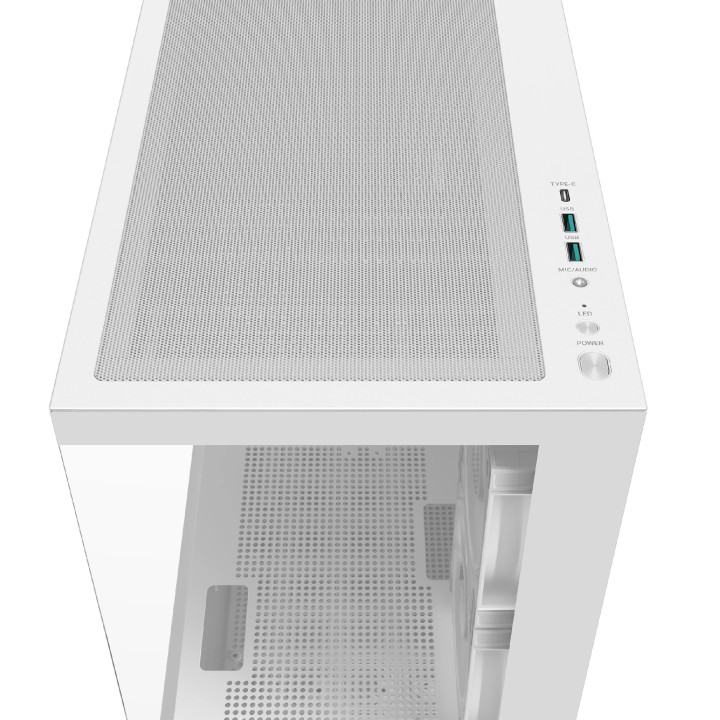 Кутия за компютър DeepCool CG380 3F WH, 3бр ARGB вентилатори, USB-C, ATX - R-CG380-WHAGM3-G