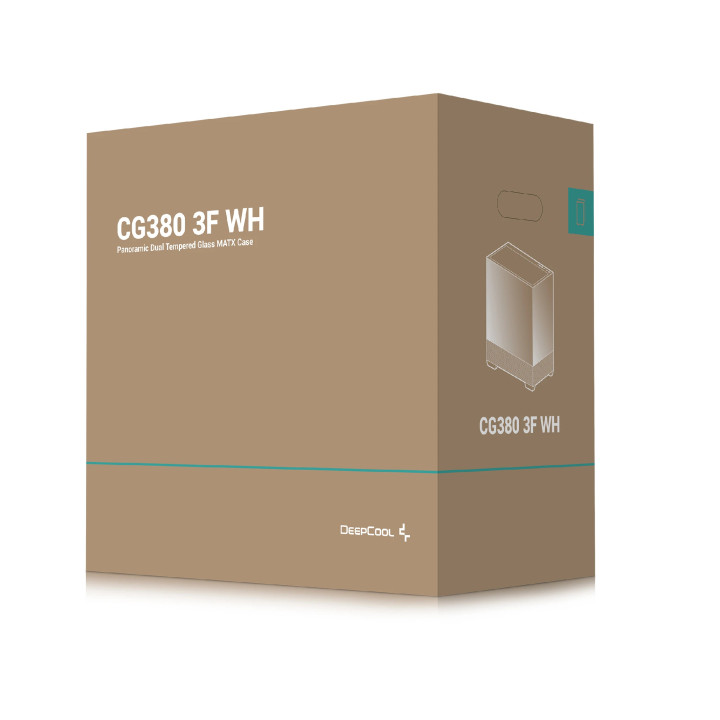 Кутия за компютър DeepCool CG380 3F WH, 3бр ARGB вентилатори, USB-C, ATX - R-CG380-WHAGM3-G