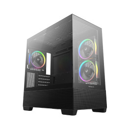 Кутия за компютър DeepCool CG380 3F, 3бр ARGB вентилатори, USB-C, ATX - R-CG380-BKAGM3-G