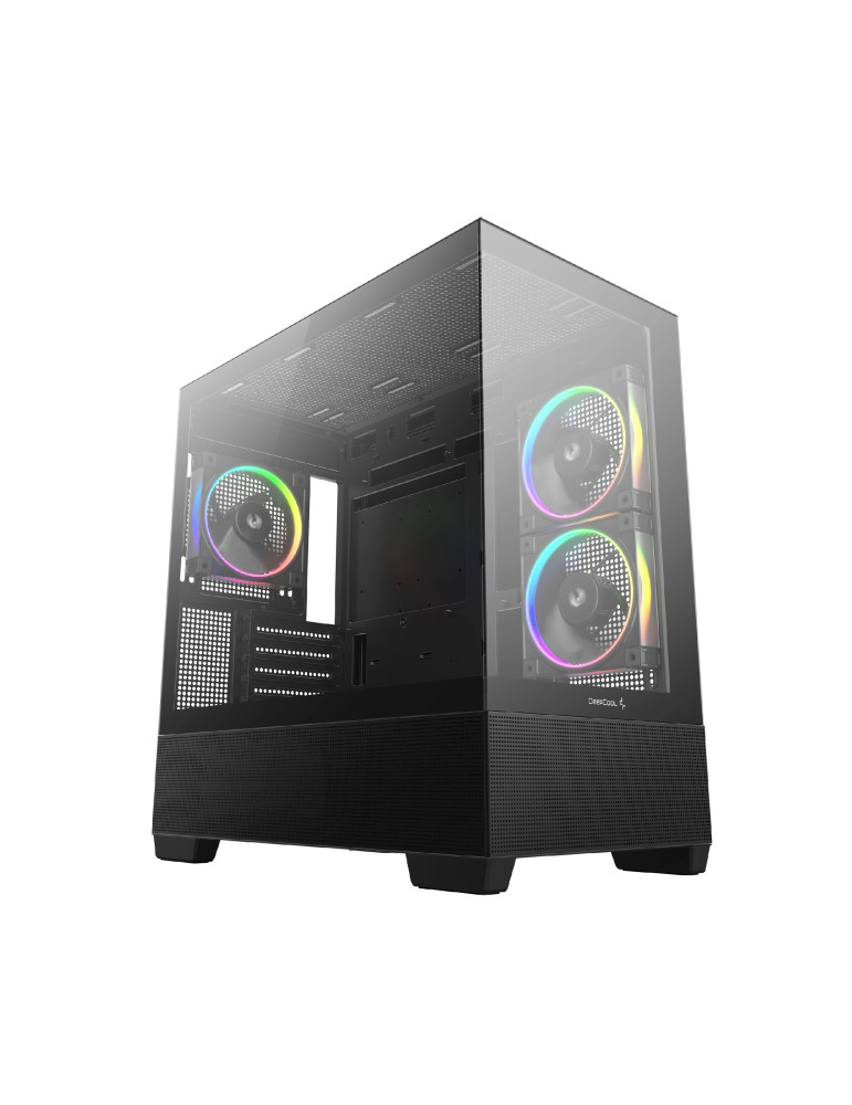 Кутия за компютър DeepCool CG380 3F, 3бр ARGB вентилатори, USB-C, ATX - R-CG380-BKAGM3-G