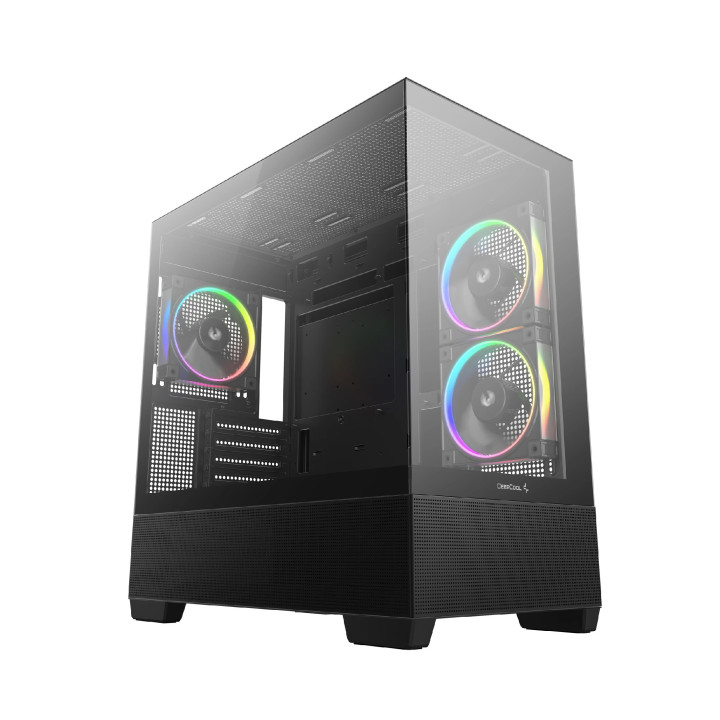Кутия за компютър DeepCool CG380 3F, 3бр ARGB вентилатори, USB-C, ATX - R-CG380-BKAGM3-G