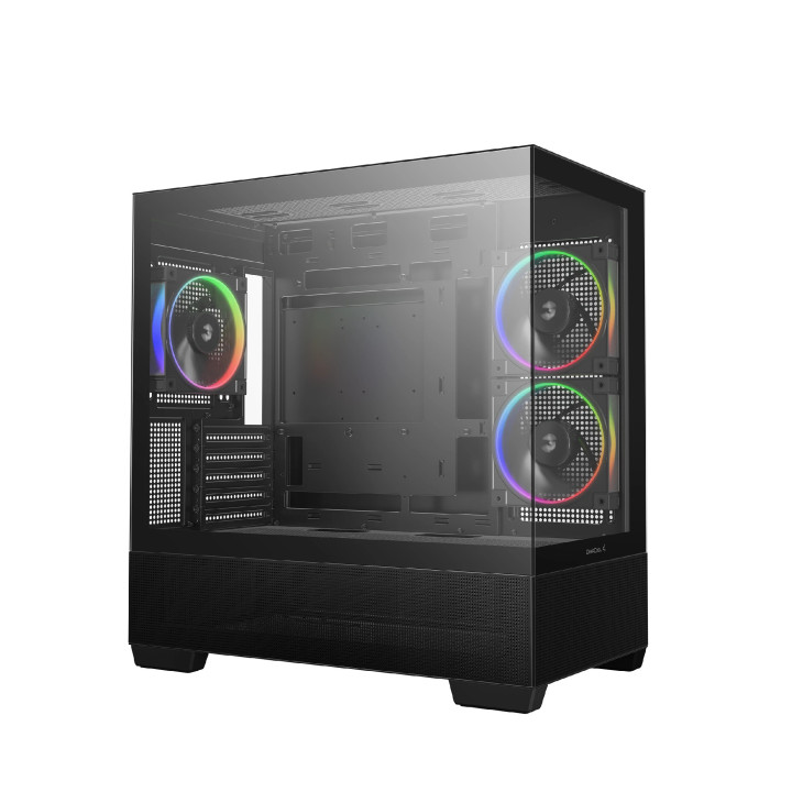 Кутия за компютър DeepCool CG380 3F, 3бр ARGB вентилатори, USB-C, ATX - R-CG380-BKAGM3-G