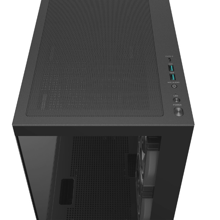 Кутия за компютър DeepCool CG380 3F, 3бр ARGB вентилатори, USB-C, ATX - R-CG380-BKAGM3-G