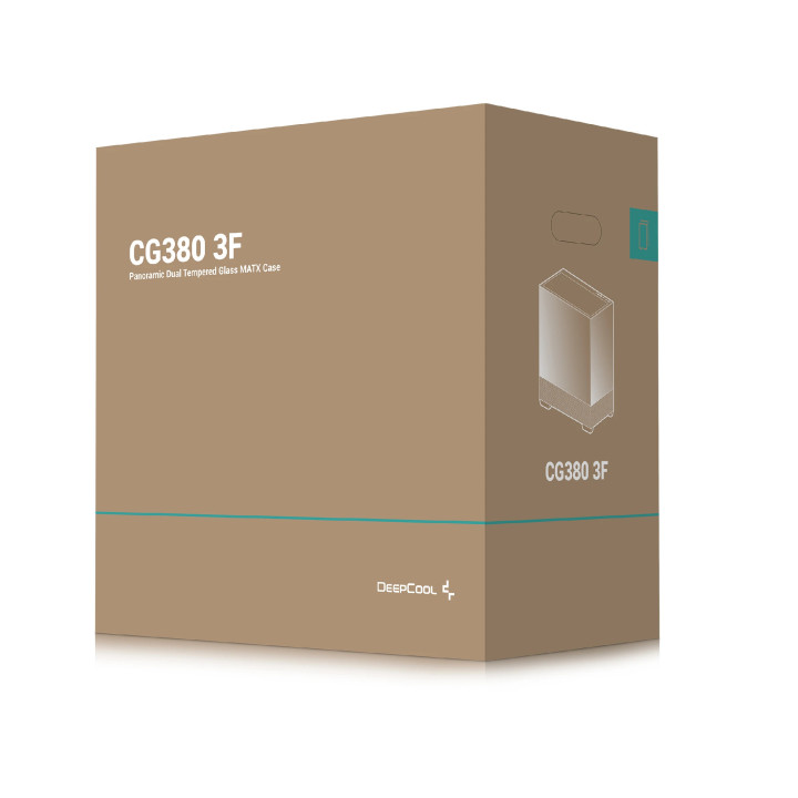 Кутия за компютър DeepCool CG380 3F, 3бр ARGB вентилатори, USB-C, ATX - R-CG380-BKAGM3-G