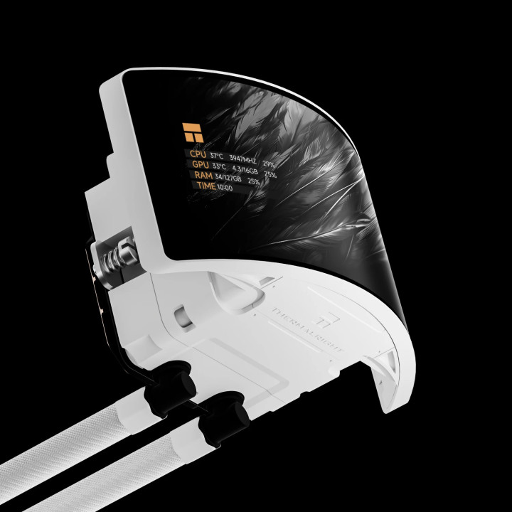 Водно охлаждане за процесор Thermalright Rainbow Vision 360 Turbo ARGB White - 6.67 inch Curve OLED Display - RAINBOW-VISION-360-T-ARGB-WH