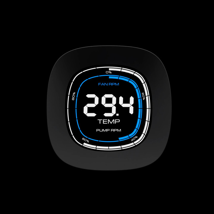 Водно охлаждане за процесор Gamdias 240mm - AURA GL240 DIGITAL - Digital Display, aRGB - GAMDIAS-AURA-GL240-DIGITAL-BK