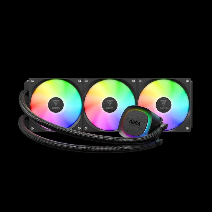 Водно охлаждане за процесор Gamdias 360mm - AURA GL360 v2 - aRGB - GAMDIAS-AURA-GL360-V2-BK